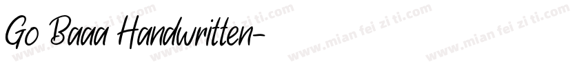 Go Baaa Handwritten字体转换